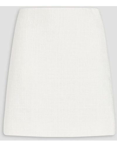 Theory Cotton-blend Tweed Mini Skirt - White