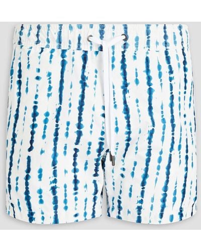 Onia Charles Mid-length Printed Swim Shorts - Blue