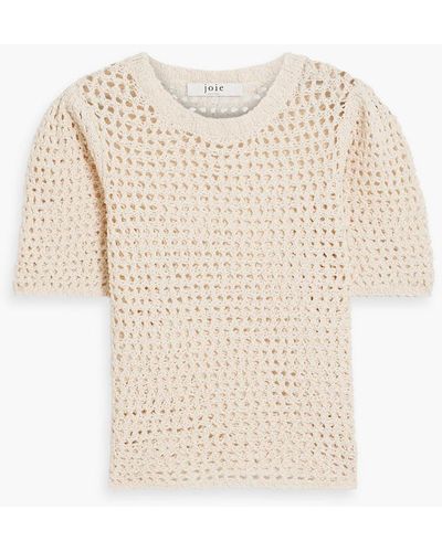Joie Lupin Crocheted Cotton Top - White
