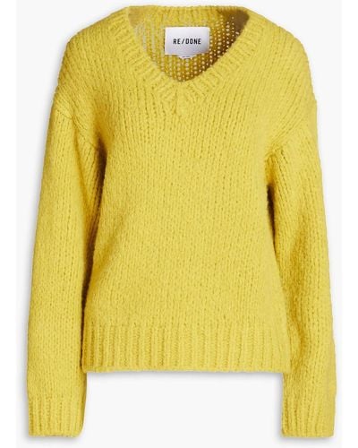 RE/DONE Alpaca-blend Sweater - Yellow