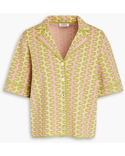 Sandro Granier Jacquard-knit Shirt - Yellow