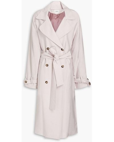 Ba&sh Belted Crinkled Twill Trench Coat - Multicolour