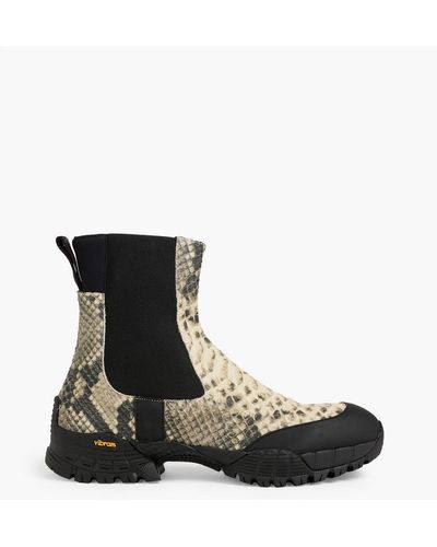 1017 ALYX 9SM Snake-effect Leather Chelsea Boots - Black