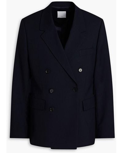 Sandro Double-breasted Wool Suit Jacket - Blue