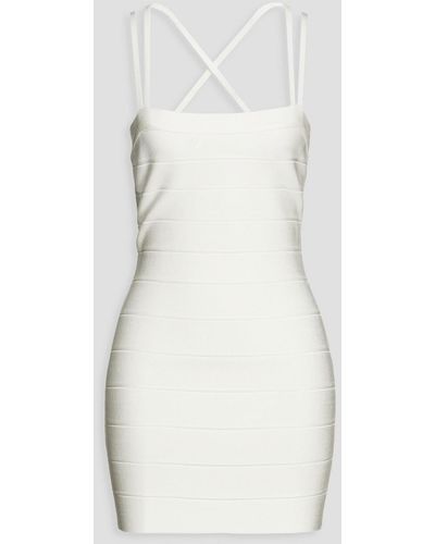 Hervé Léger Bandage Mini Dress - White