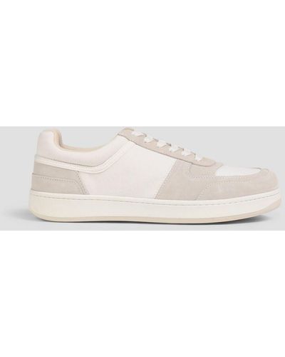Goodnews Mack Two-tone Suede And Canvas Sneakers - White