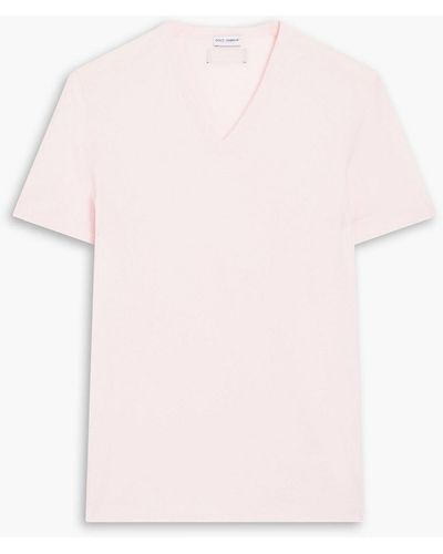 Dolce & Gabbana Stretch-cotton Jersey T-shirt - Pink