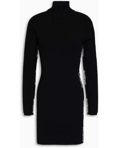 T By Alexander Wang Stretch-knit Mini Dress - Black