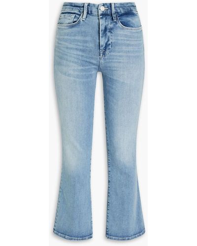 FRAME Le Crop Mini Boot Mid-rise Kick-flare Jeans - Blue