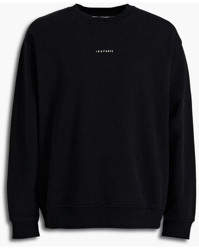 IRO Ted sweatshirt aus baumwollfleece mit print - Schwarz
