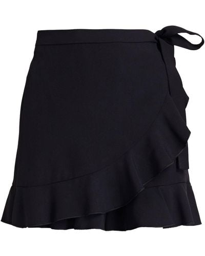RED Valentino Skirt-effect Ruffled Crepe Shorts - Blue