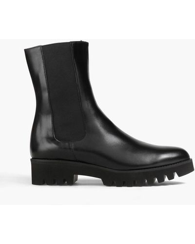 Theory Leather Chelsea Boots - Black