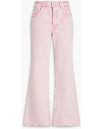 Stine Goya Joelle Faded High-rise Flared Jeans - Pink