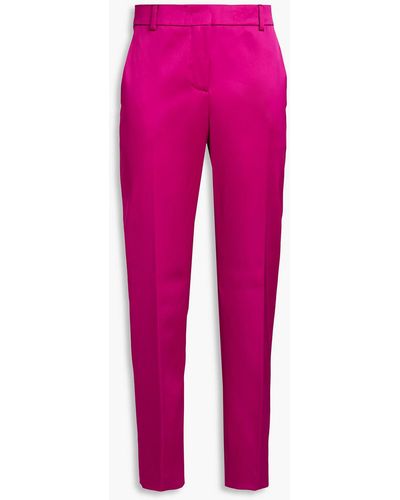 Boutique Moschino Satin Tapered Trousers - Pink