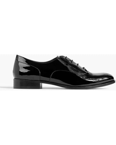 Red(V) Patent-leather Brogues - Black