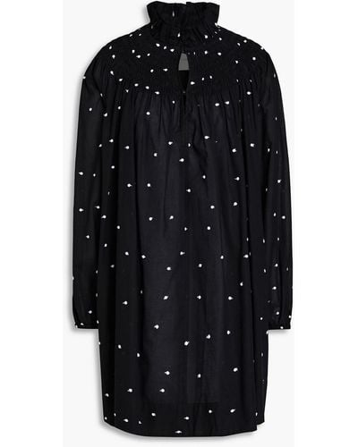 Three Graces London Antoinette minikleid aus baumwolle mit polka-dots - Schwarz