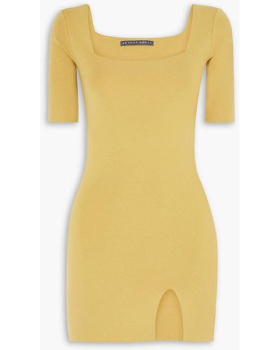 Zeynep Arcay Stretch-knit Mini Dress - Yellow