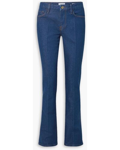 FRAME Le Mini Boot Mid-rise Bootcut Jeans - Blue