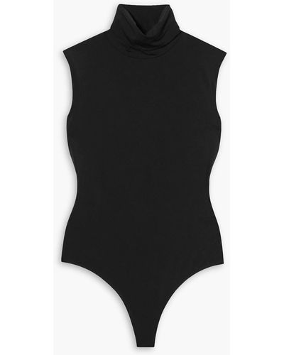 Gauchère Tilo Open-back Stretch-jersey Turtleneck Bodysuit - Black