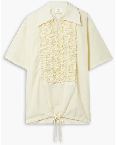 Renaissance Renaissance Rudy hemd aus voile mit bindedetail und rüschen - Weiß