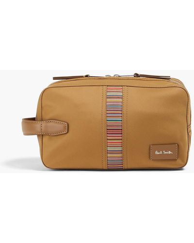 Paul Smith Striped Shell Wash Bag - Brown
