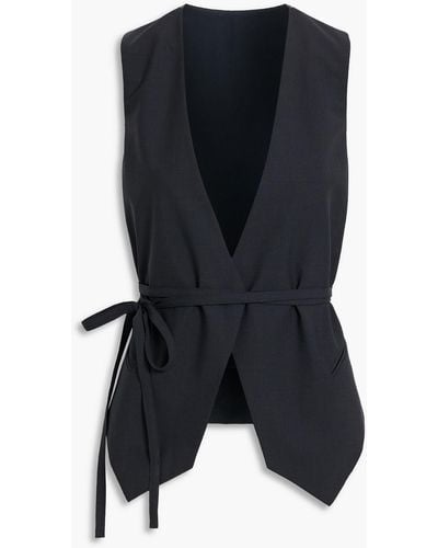 Brunello Cucinelli Bead-embellished Wool-blend Vest - Black
