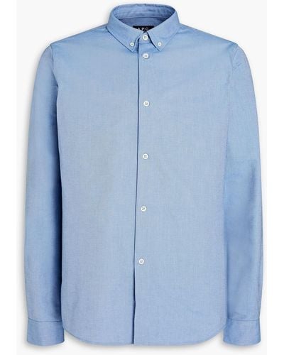 A.P.C. Hemd aus baumwoll-chambray - Blau