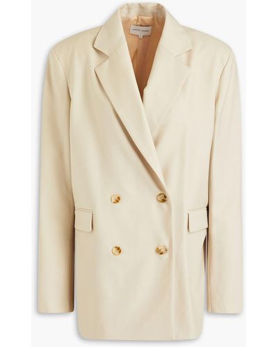 Loulou Studio Double-breasted Wool Twill Blazer - Natural