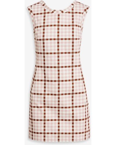 Emilia Wickstead Emmy minikleid aus baumwoll-twill mit gingham-karo - Pink