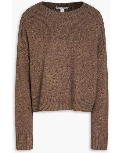 Autumn Cashmere Mélange Knitted Sweater - Brown
