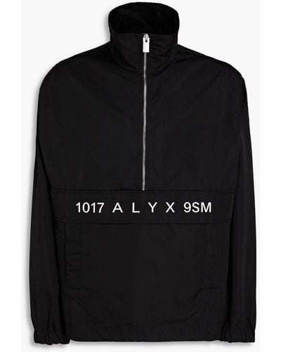 1017 ALYX 9SM Logo-print Shell Half-zip Jacket - Black