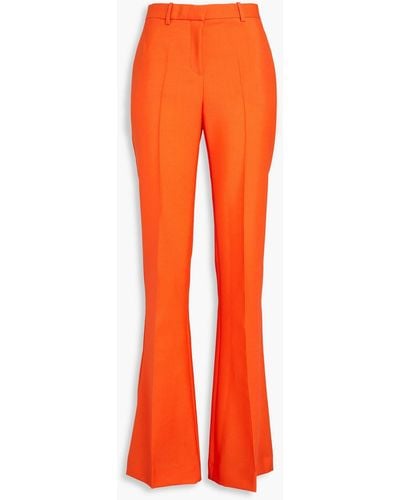 Versace Mohair And Wool-blend Flared Pants - Orange