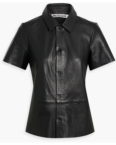 Walter Baker Eros Leather Shirt - Black