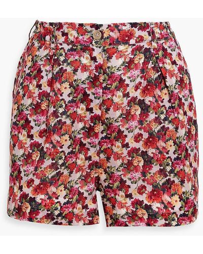 Onia Shorts aus leinen mit floralem print - Mehrfarbig