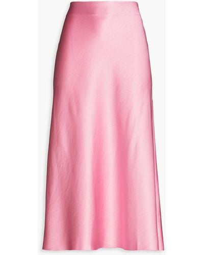 Nanushka Razi Satin Midi Skirt - Pink