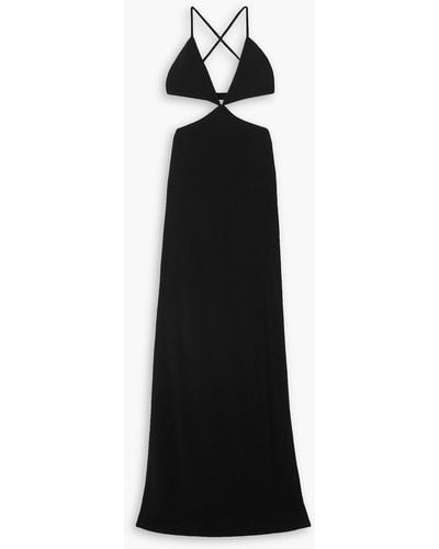 Zeynep Arcay Cutout Jersey Maxi Dress - Black