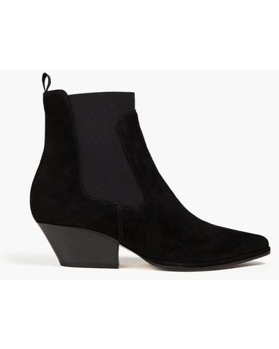 Sergio Rossi Suede Ankle Boots - Black