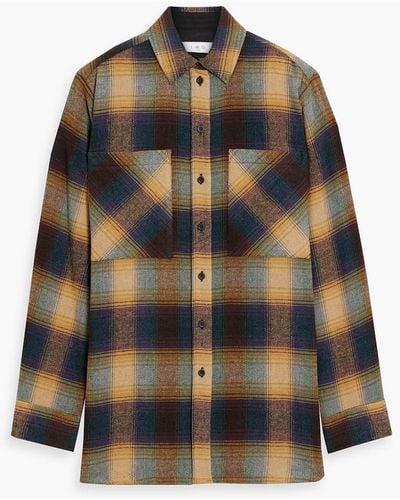 IRO Minsi Oversized Checked Flannel Shirt - Yellow