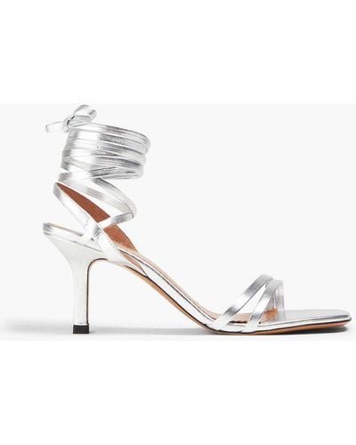 Maje Leather Sandals - White