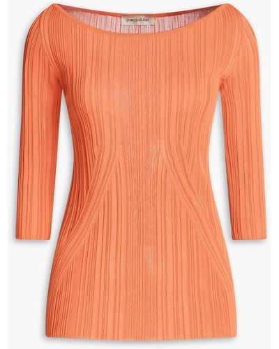 Gentry Portofino Pompelmo Ribbed-knit Sweater - Orange