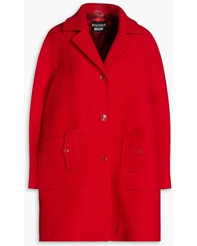 Boutique Moschino Wool-blend Coat - Red
