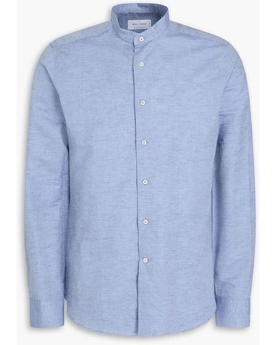 Canali Hemd aus einer leinen-baumwollmischung - Blau