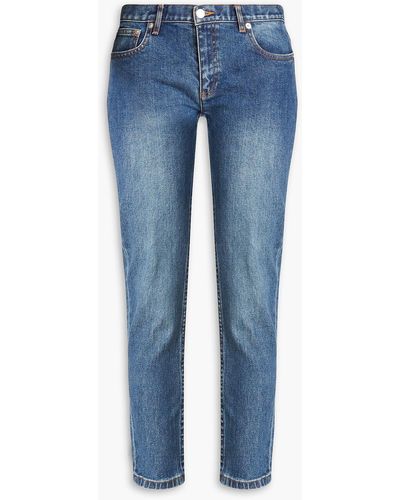 A.P.C. Halbhohe skinny jeans - Blau