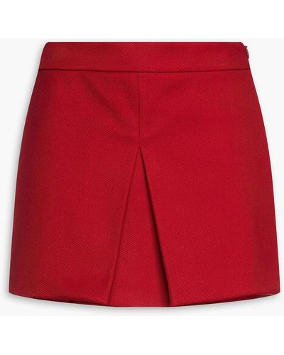 RED Valentino Pleated Twill Shorts - Red