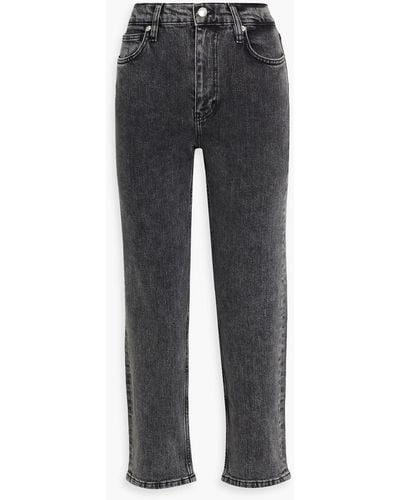 IRO Deen Cropped High-rise Slim-leg Jeans - Gray