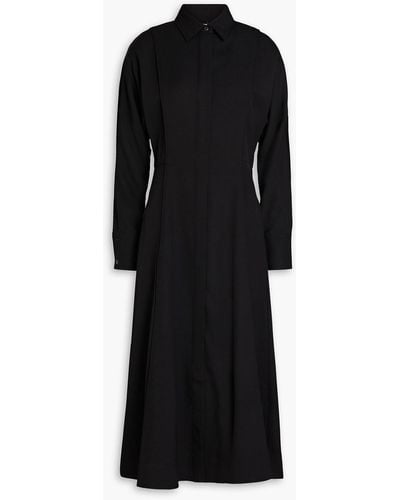 Co. Twill Midi Shirt Dress - Black