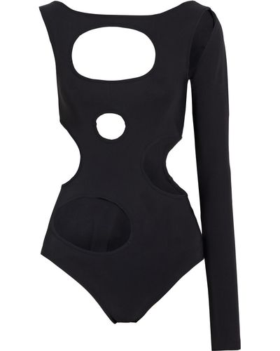 Rick Owens One-sleeve Cutout Swimsuit - Black