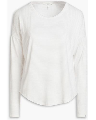 Rag & Bone Striped Knitted Sweater - White