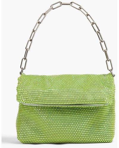 Stine Goya Paris Crystal-embellished Fishnet Shoulder Bag - Green