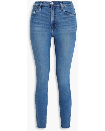 Nobody Denim Siren Cropped High-rise Skinny Jeans - Blue